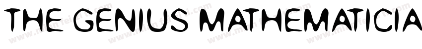THE GENIUS MATHEMATICIAN字体转换